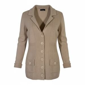 Evelyn Cashmere Cardigan Sweater - Women’s Size Small - Cream - Capsule Wardrobe